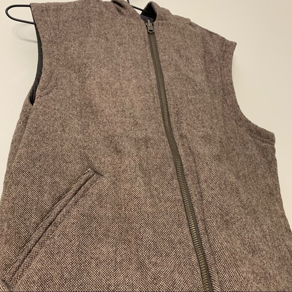 Prana Reversible Two Way Vest Jacket,apres ski vest Brown Wool Blend Polyester - Picture 10 of 17
